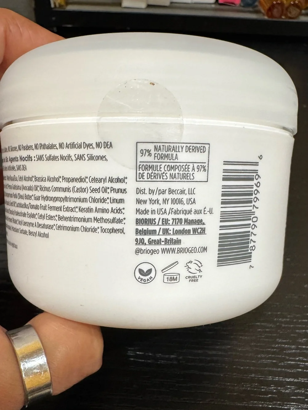 Briogeo Curl Charisma Hydrating & Defining Mask - White and Purple Accents
